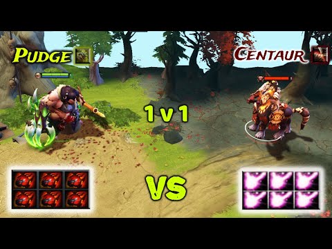 Pudge vs Centaur | Tank lord (6x Heart of Tarrasque) | 1v1 who wins??