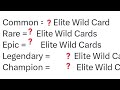 Elite Wild Cards Card Conversion Rate Changes