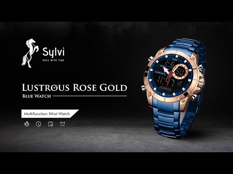 Best Luxury Rosegold Blue Watch || Affordable Mens Watches Available At Sylvi.in 🧿🔹⌚