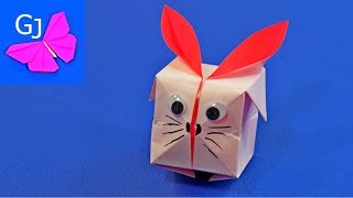 Оригами Кролик из бумаги