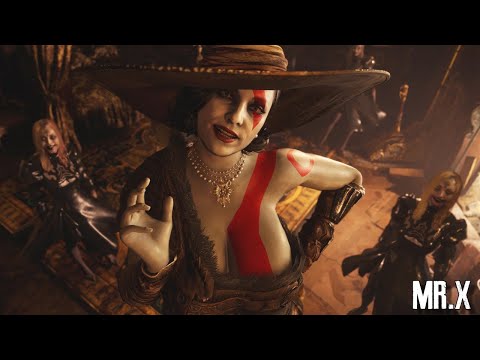 Resident Evil 8 Village Alcina Dimitrescu with Kratos Outfit Gameplay PC Mod