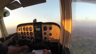 preview picture of video 'Cessna 172 ILS training at EBLG in VMC with ATC channel audio'