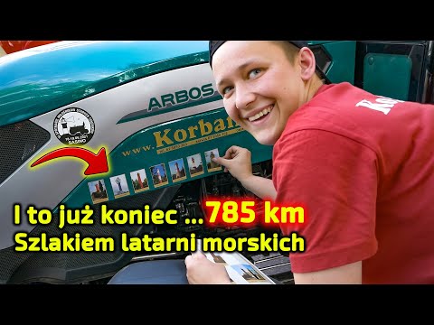 To już koniec rajdu 👉Szlakiem Latarni Morskich 👉Bałtyk Trip Traktor 8👉Ciągnik Arbos 2035 od Korbanek