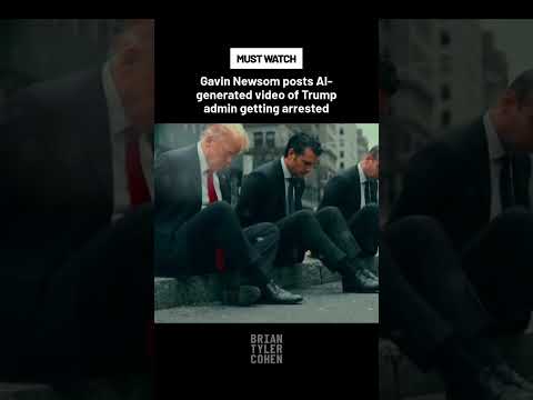 Gavin Newsom posts AI-generated video of Trump admin getting arrested