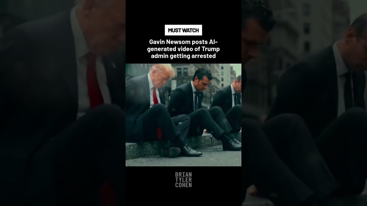 Gavin Newsom posts AI-generated video of Trump admin getting arrested