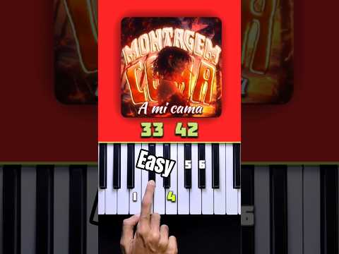 'MONTAGEM COMA' (slowed) Easy Piano tutorial with lyrics #piano #tutorial #funk