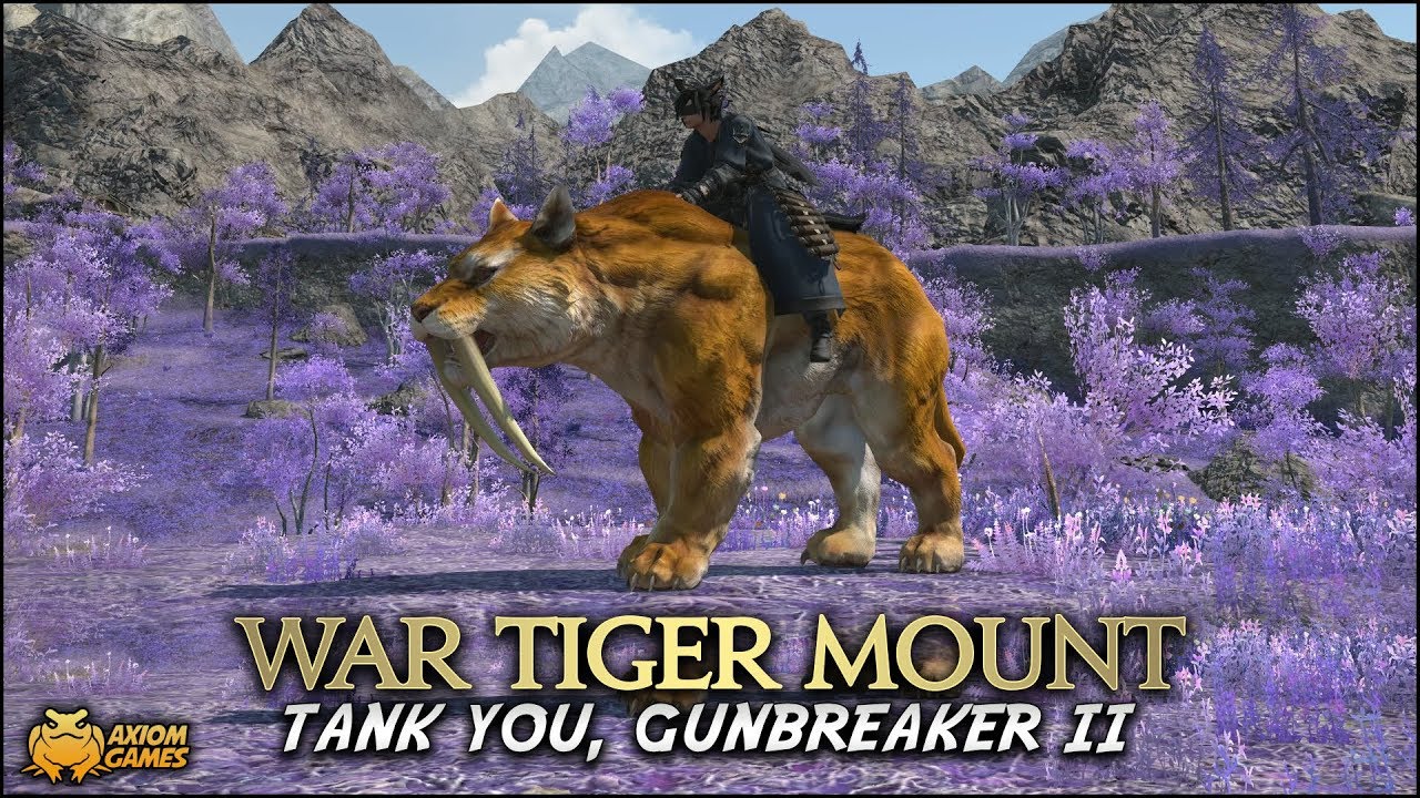 FFXIV: ShB - GNB War Tiger Mount | Tank You, Gunbreaker II - YouTube