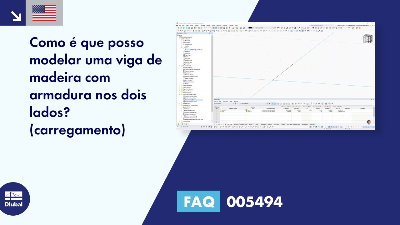 FAQ 005494 | Como é que posso modelar uma viga de madeira com reforço nos dois lados? (junta)