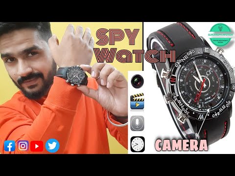 Silver watch spy camera, for security