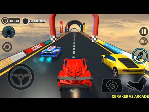Impossible Car Tracks 3D - All Cars Unlocked Red Ferrari Driving Stunts SImulator - Android Games