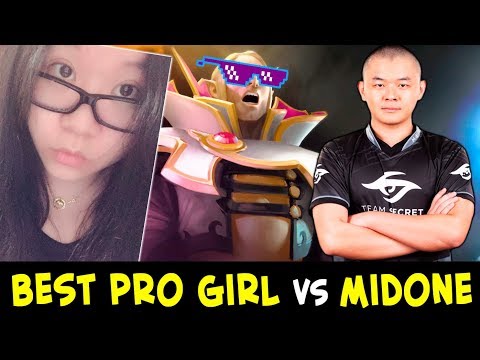 BEST pro GIRL Axx vs MidOne on mid — Invoker vs Bloodseeker
