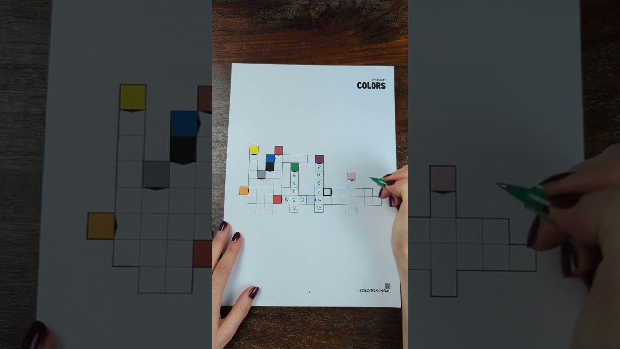 Colors: Learn English Words with Crossword Puzzles