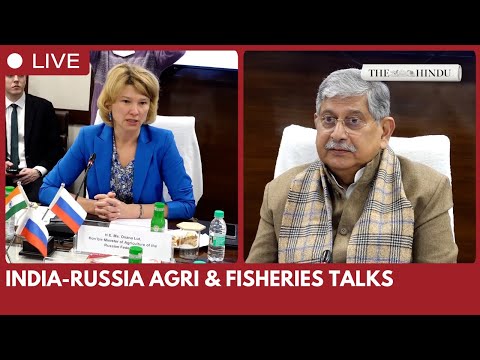 Russian Agricultural Minister Oksana Lut trade talks with Lalan Singh in Delhi