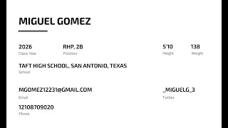 Miguel Gomez (2026, RHP/2B)