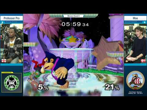 Valhalla II - Professor Pro (Fox) Vs. Moe (Donkey Kong) - Winners R2 - Melee Singles [PART 1]