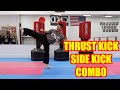 KARATE for beginners Lesson 3 - Thrust kick and Side kick combo