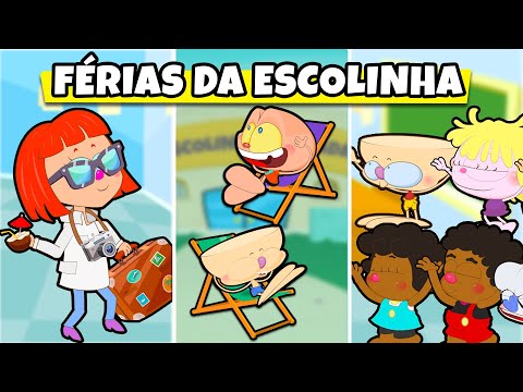 Capa de Mongo e Drongo em 3 episódios de férias da Escolinha de Mongo e Drongo - desenho animado