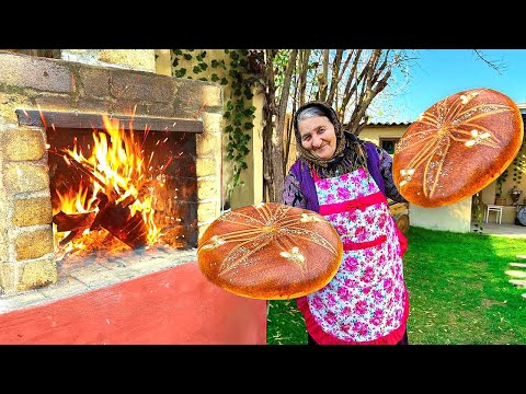Baking Traditional Azerbaijani Sweet Breads for Our Family in the Village!
