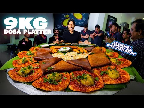 MASSIVE 9KG Dosa Platter Challenge! | LARGEST Platter Eaten at Legendary 100 Years Restaurant?!