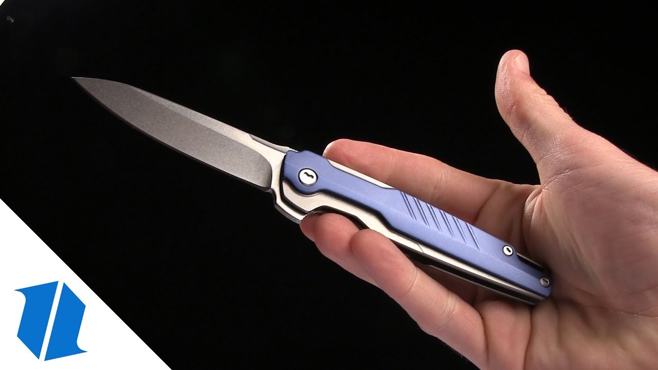 Brous Blades Icon Liner Lock Flipper Knife Blue (3.25" Stonewash)