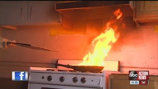 The safest way to put out a cooking fire