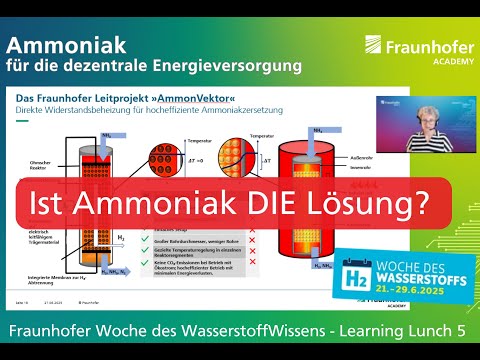 Ammoniak für die dezentrale Energieversorgung - Fraunhofer Woche des WasserstoffWissens 2025