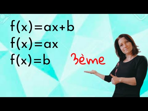 Fonction affine, fonction linéaire et fonction constante. Mathématiques collège. niveau 3ème