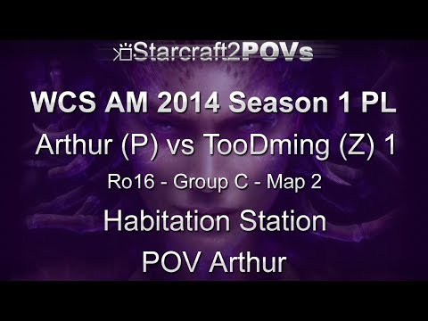 SC2 HotS - WCS AM 2014 S1 PL - Arthur vs TooDming 1 - Ro16 Group C - Map 2 - Hab Station - Arthur