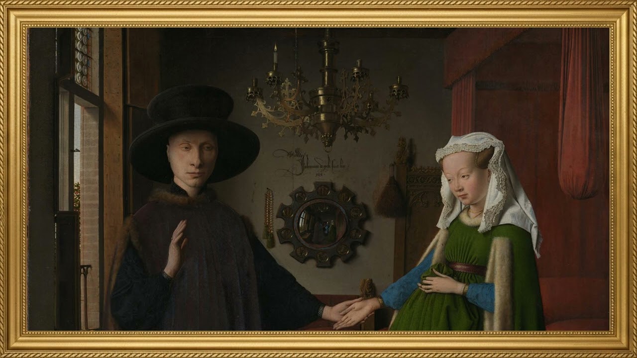The Arnolfini Portrait – Jan van Eyck  Northern Renaissance 4K Wallpaper  Symbolic Masterpiece of Li