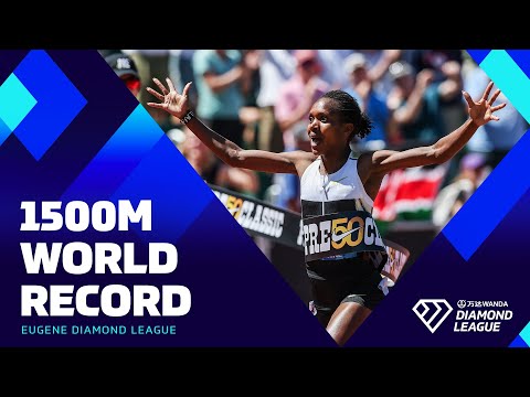 Kipyegon smashes 1500m world record again with 3:48.68 | Wanda Diamond League