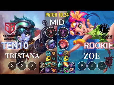SB Ten10 Tristana vs IG Rookie Zoe Mid - KR Patch 10.24
