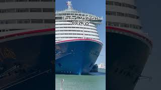 Carnival Mardi Gras loading everyone up for a 7 day Caribbean cruise. #carnival#cruiselife #cruise