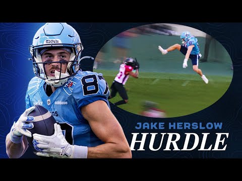 You've Never Seen a Hurdle Like This | Jake Herslow Jumps Over Standing Defender | Toronto Argos