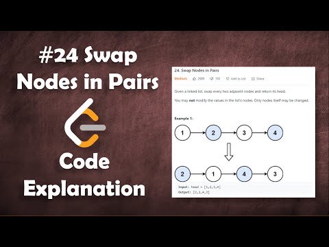 Swap Nodes in Pairs | Live Coding with Explanation | Leetcode - 24