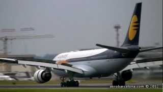 preview picture of video '[FULL HD] JET AIRWAYS AIRBUS A330-200 HARD LANDING BRUSSELS ZAVENTEM INT'L AIRPORT RW25L'