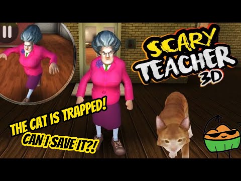 Rescuing a Cat from Scary Teacher’s Secret Torture Room! 😨🐾 #gaming 