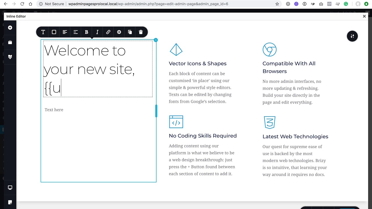 WP Admin Pages PRO - Displaying Dynamic Content
