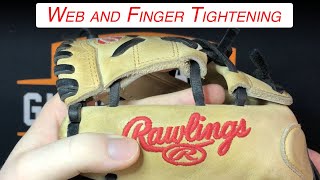 Tightening Baseball Glove Web and Finger Laces