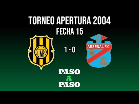 Olimpo vs Arsenal de Sarandi - Torneo Apertura 2004 - Fecha 15 - Resumen Paso a Paso TyC
