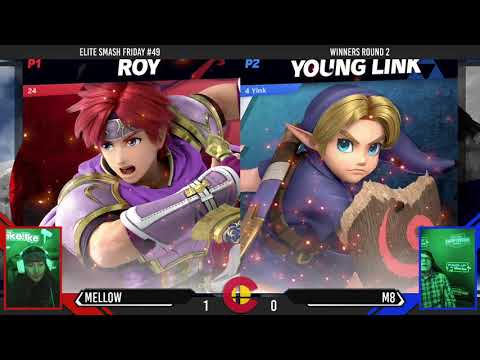 Elite Smash Friday #49 - AcaRa|Mellow (Roy) Vs. M8 (Young Link) - Winners Round 2