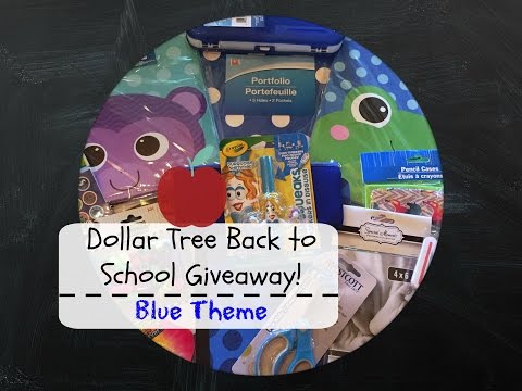 DOLLAR TREE Back To School GIVEAWAY! | BLUE THEME (CLOSED)