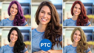 How To Change Hair Color in Photoshop - EASY Yet P
