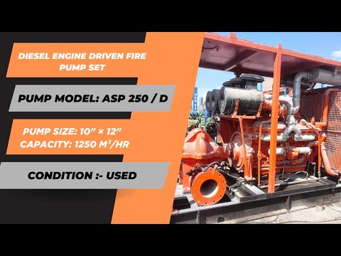 Diesel Engine Driven Fire Pump Set Detroit Diesel 16V92, Ready Stock video by Abhi Marine Private Limited