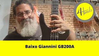 Video thumbnail for BAIXO GIANNINI GB200A BK 4 CORDAS BLACK by 4 Hands Luthieria