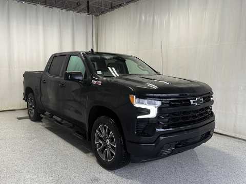 2023 Chevrolet Silverado 1500 Crew Cab Short Box 4-Wheel Drive RST in Black for sale at Park Mazda in Sherwood Park, AB