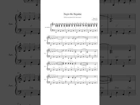 "Begin the Beguine" (SOLO accordion EASY sheet music) #shorts #digital sheet music #accordion #jazz