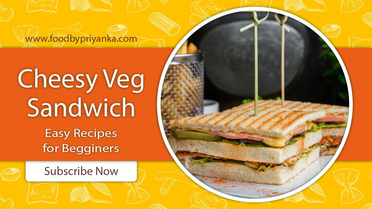 Cheesy Veg sandwich Recipe | Cheese Sandwich | Flavours Of Food