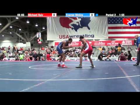 Michael Ruiz vs. Yoanse Mejias at 2013 Junior Nationals - FILA - GR