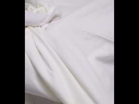 White Calico Khadi Cotton 112 GSM Fabric - Bleached Dyeable & 36 Inch Width — video