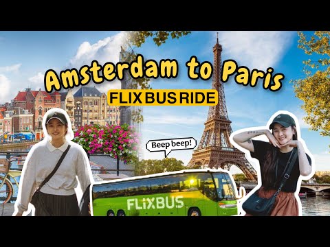 FLIX BUS RIDE: Amsterdam to Paris: Affordable Travel, Hotel Tour & 2-Day Paris Adventure